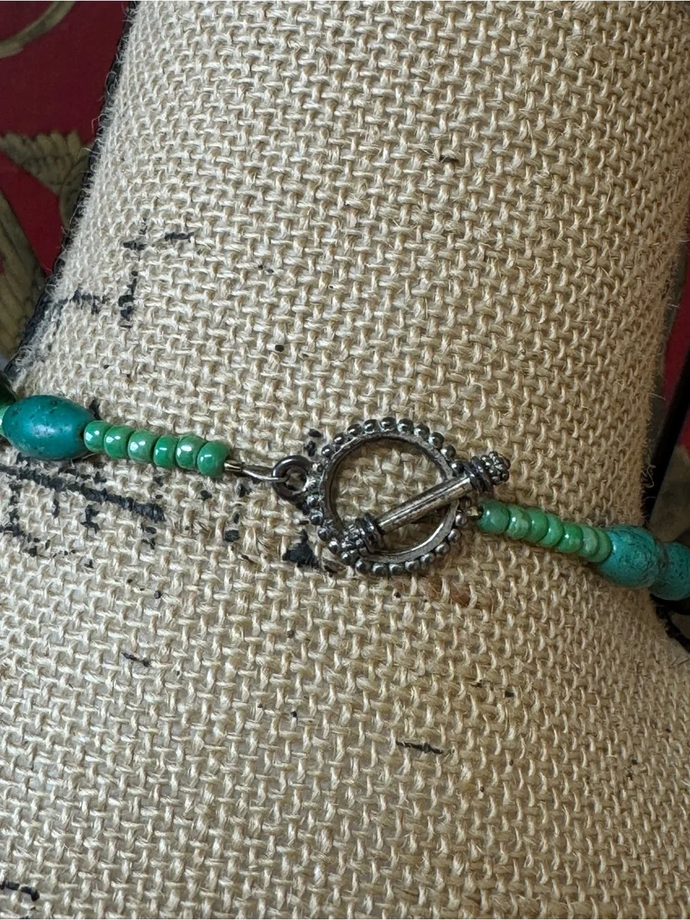 Women’s Beaded Metal Pendant Necklace | #B19